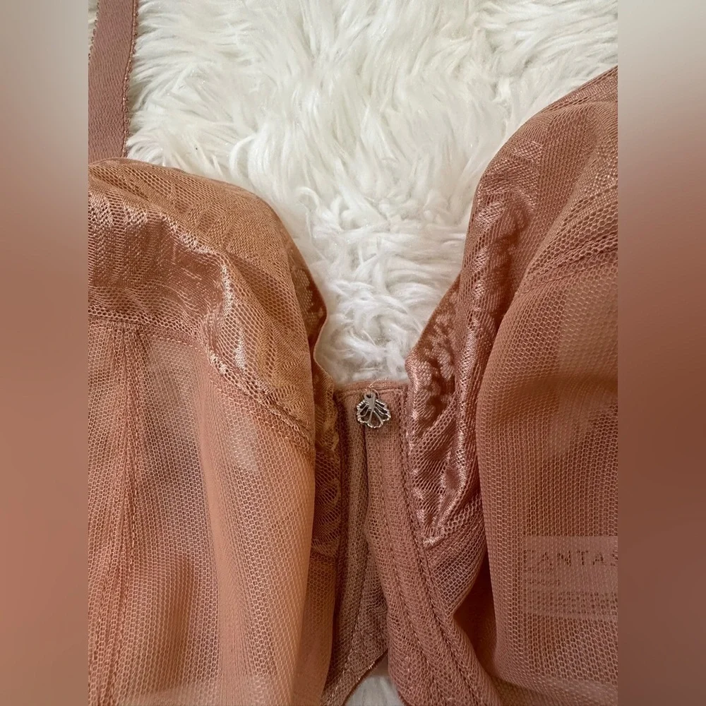 Fantasie Devote  Bra Womens 34 K Tan Mesh Underwired Side Support full coverage - Picture 4 of 8